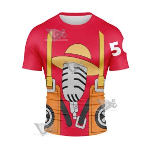 One Piece Mintia Monkey D Luffy Short Sleeve Compression Shirt