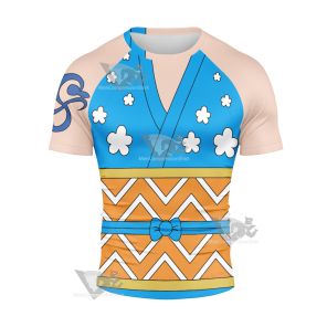 One Piece Wano Country Arc Nami Short Sleeve Compression Shirt