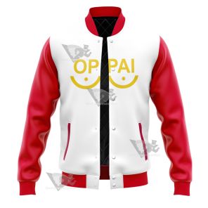 One Punch Man Saitama Oppai Varsity Jacket
