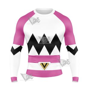 Power Rangers Lost Galaxy Episode Pink Long Sleeve Compression Shirt