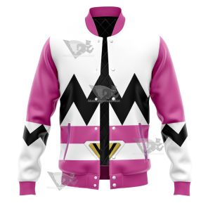 Power Rangers Lost Galaxy Episode Pink Varsity Jacket