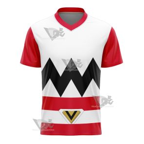 Power Rangers Lost Galaxy Episode Red Football Jersey