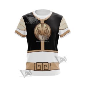 Power Rangers Mighty Morphin White Ranger Cosplay T-Shirt