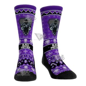 Purple Black Panther Men Tight Socks