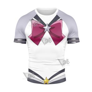 Sailor Moon Eternal 2 Meiou Setsuna Sailor Pluto Short Sleeve Compression Shirt
