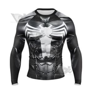 Parker Venom Black Jumpsuit Long Sleeve Compression Shirt