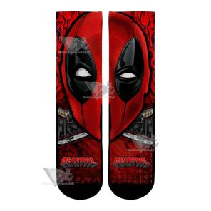 Split Face Deadpool Men Tight Socks