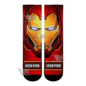 Split Face Iron Man Men Tight Socks