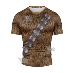 Star War Chewbacca Short Sleeve Compression Shirt
