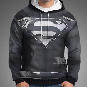 Superman Clark Black Jumpsuit Cosplay Hoodie