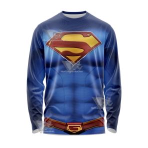 Superman Clark Lois Blue Long Sleeve Shirt