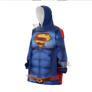 Superman Clark Lois Blue Snug Oversized Blanket Hoodie
