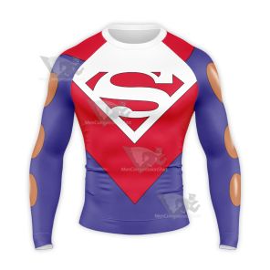 Superman Lucy Lane Superwoman Battle Suit Long Sleeve Compression Shirt