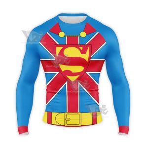 Superman New 52 True Brit Battle Suit Long Sleeve Compression Shirt