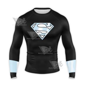 Superman Solar Suit Long Sleeve Compression Shirt