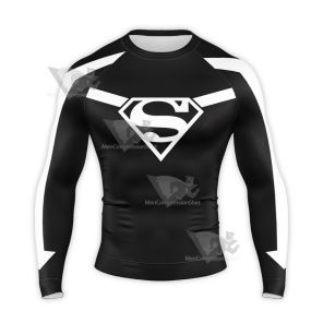 Superman Son Of Superman Kal El Battle Suit Long Sleeve Compression Shirt