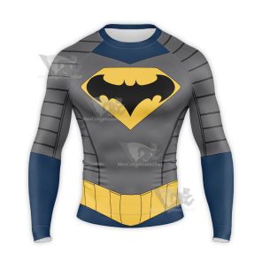Superman Speeding Bullets Bruce El Bat Long Sleeve Compression Shirt