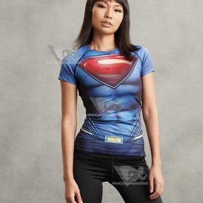 Superman Womens Short Sleeve Rashguard