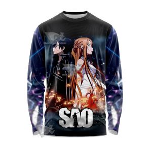 Sword Art Online Kirito And Ggo Asuna Long Sleeve Shirt