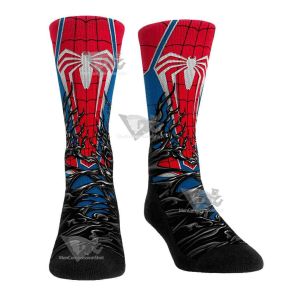 Symbiote Parker Blue And Red Color Men Tight Socks