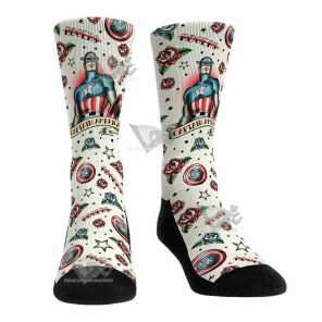Tattoo Captain America Men Tight Socks