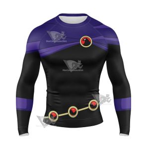 Teen Titans Raven Long Sleeve Compression Shirt