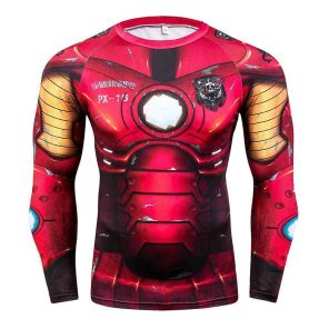 Tony Stark Long Sleeve Compression Shirt For Men