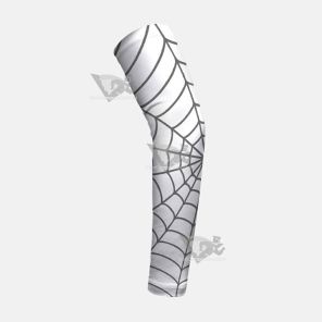 White With Charcoal Web Pattern Kids Arm Sleeve