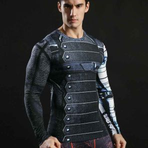Winter Soldier Long Sleeve Compression Shirt For Men
