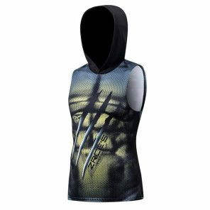Wolverine Hooded Compression Tank Top