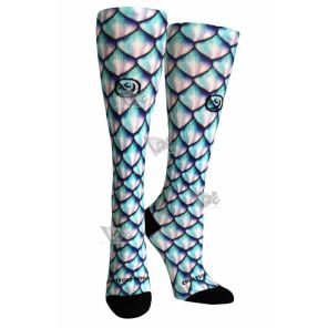 Women Compression Socks Mermaid 3d Aqua
