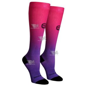 Women Compression Socks Ombre Pink Purple