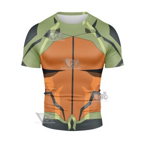 Young Justice Aquaman Ii Short Sleeve Compression Shirt