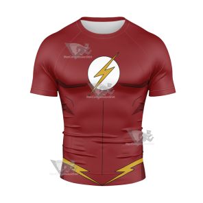 Young Justice Barry Allen Short Sleeve Compression Shirt