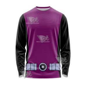 Young Justice Beast Boy Purple And Black Cosplay Long Sleeve Shirt