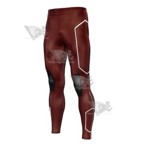 Young Justice Beast Boy Red And White Line Mens Compression Legging