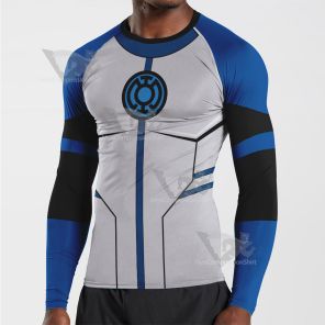 Young Justice Blue Lantern Long Sleeve Compression Shirt