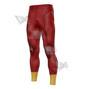Young Justice Kid Flash Red And Yellow Mens Compression Legging