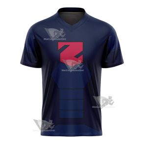 Young Justice Lor Zod Blue Cosplay Football Jersey