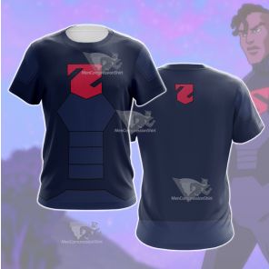 Young Justice Lor Zod Blue Cosplay T-Shirt