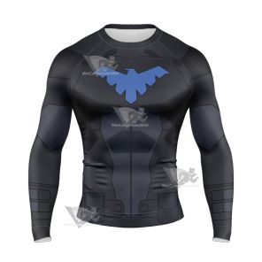 Young Justice Nightwing Long Sleeve Compression Shirt