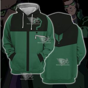 Young Justice Riddler Green Question Mark Cosplay Hoodie