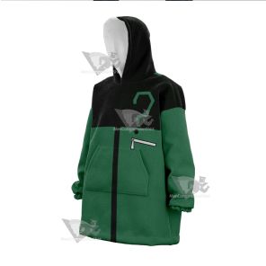 Young Justice Riddler Green Question Mark Oversized Blanket Hoodie