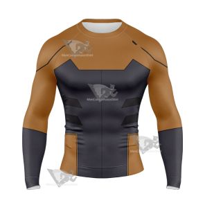 Young Justice Tigress Brown Cosplay Long Sleeve Compression Shirt