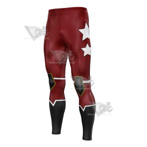 Young Justice Wonder Girl Red And Black Mens Compression Legging