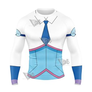 Yu Gi Oh Vrains Blue Angel Aoi Zaizen Long Sleeve Compression Shirt