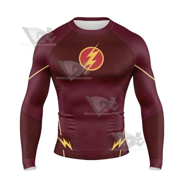 Dc The Flash Bartholomew Henry Barry Allen Long Sleeve Compression Shirt