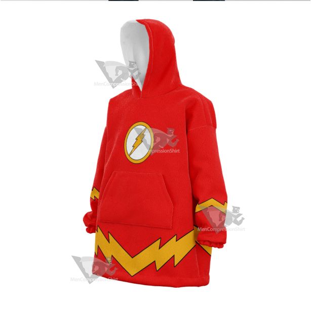 Dc The Flash Lightning Belt Cosplay Snug Oversized Blanket Hoodie