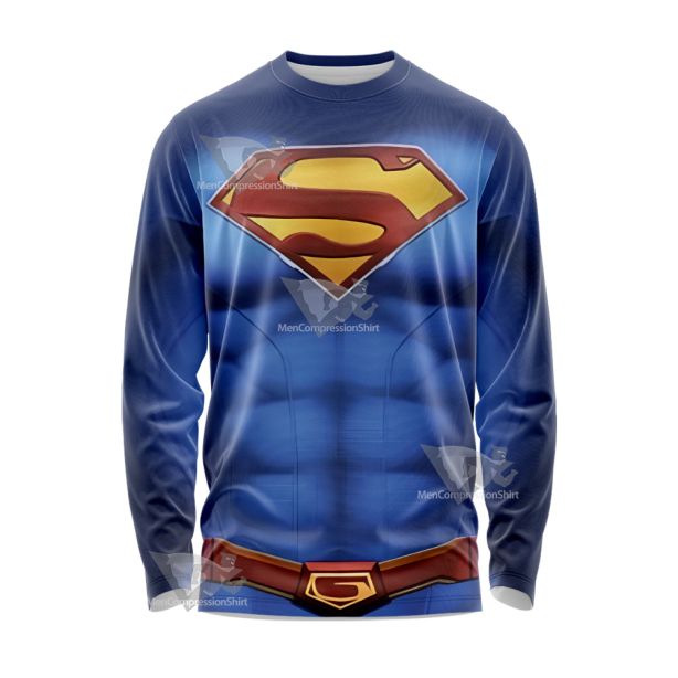 Superman Clark Lois Blue Long Sleeve Shirt