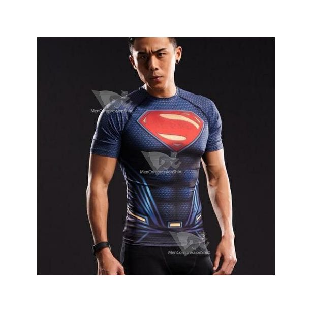 Superman Young Justice Compression Short Sleeve Rashguard